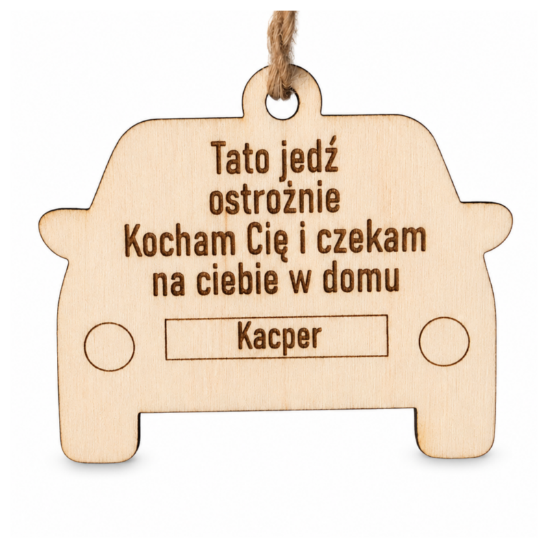 Zawieszka do auta Prezent dla Taty Dzień Ojca Upominek Personalizowany