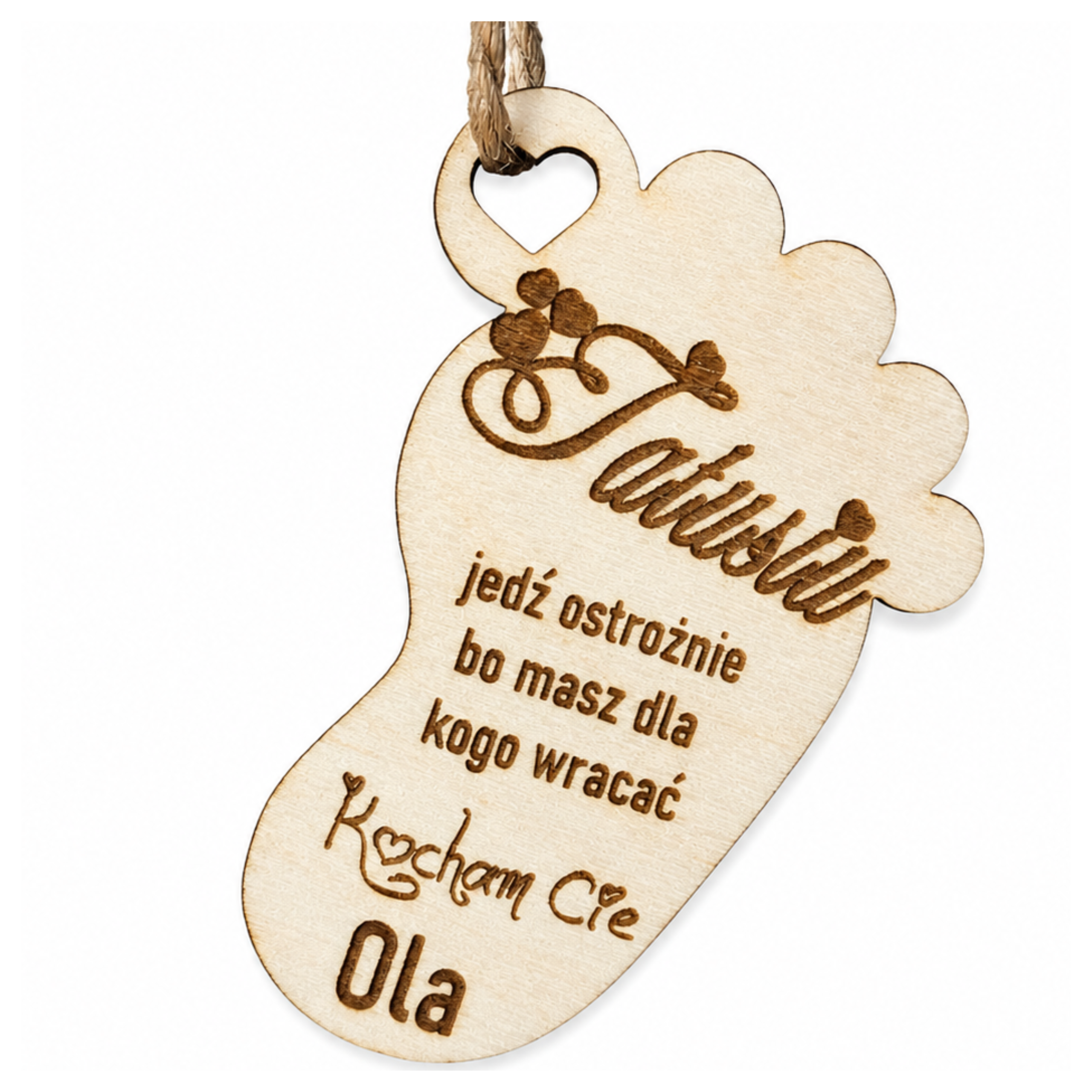 Zawieszka do auta Prezent dla Taty Mamy Upominek Personalizowany - obrazek 3