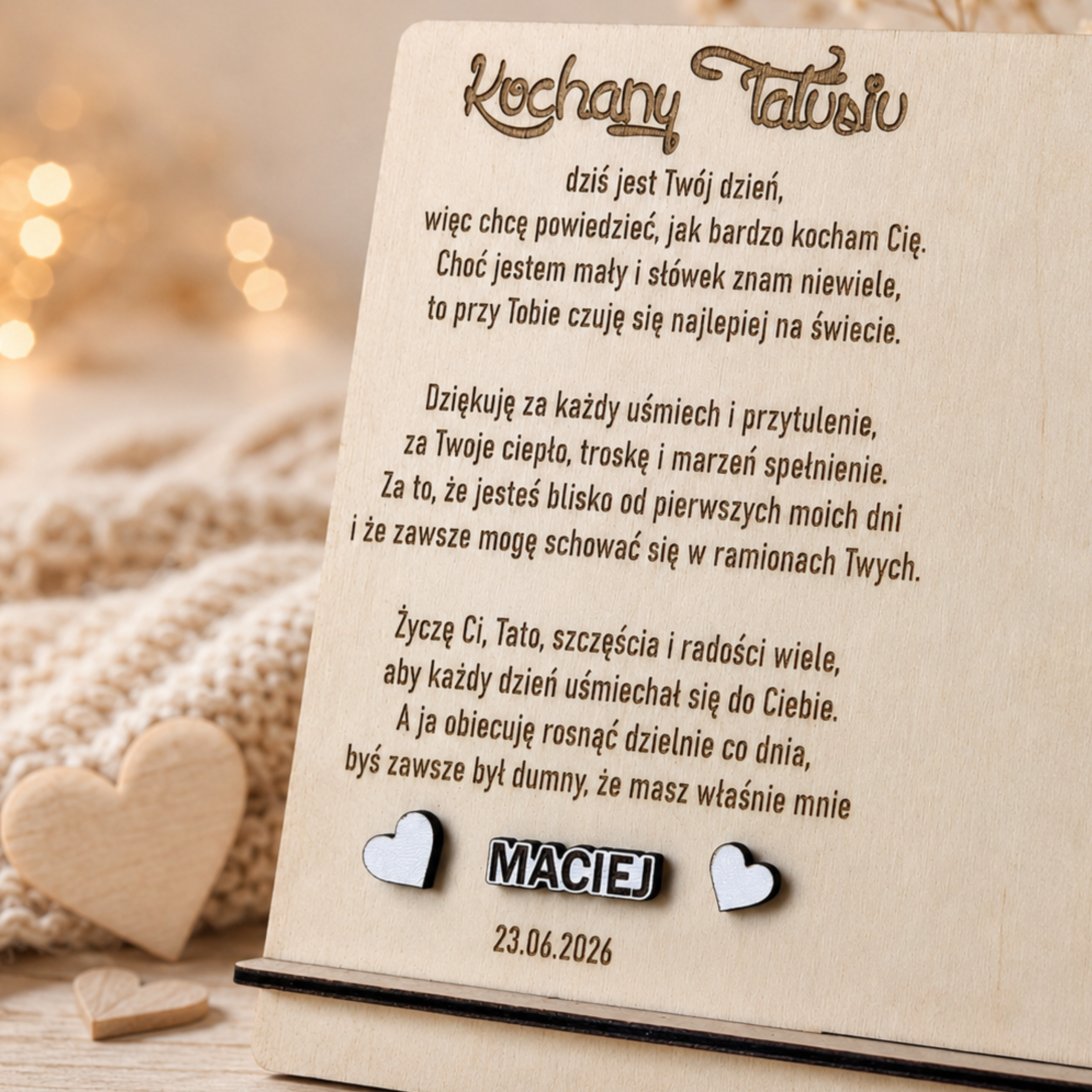 Prezent Na Pierwszy Dzień Taty Ojca Ramka Na Zdjęcie Z Życzeniami Upominek - obrazek 2